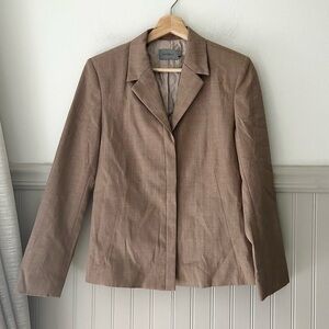 Accent Mediun Women's Tan Hidden Buttons Blazer size medium